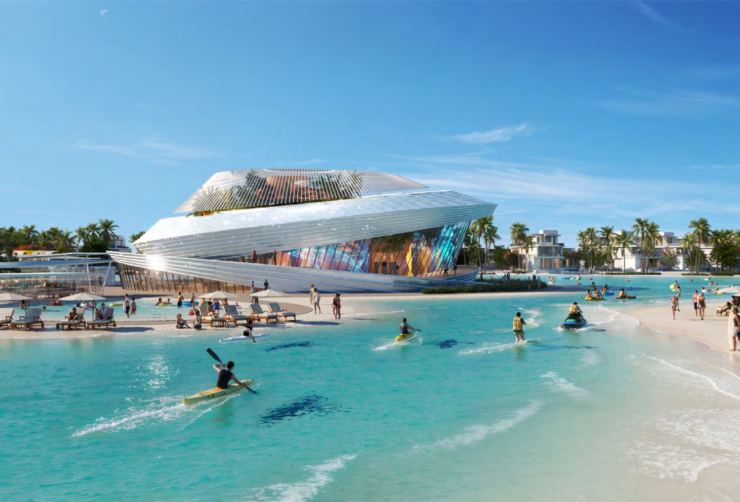 Luxurious villa with lagoon views at DAMAC Islands, Dubailand.